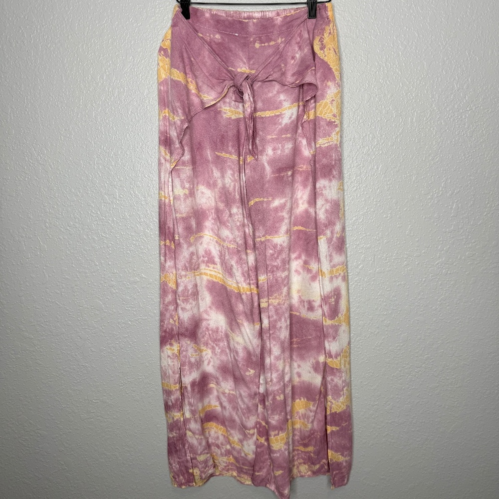 Pre-Owned Women's Young Fabulous & Broke Tie Dye Fauna‎ Pant Split Leg Small -cp